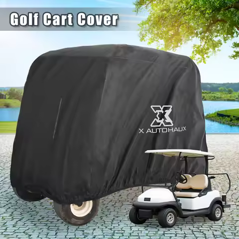 X Autohaux Waterproof Golf Cart Cover 400D Protective Outdoor Cover Sunproof Dustproof for 2 / 4 Pas