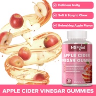 Apple Cider Vinegar Gummies 30 pcs with Vitamins B6 & B12 for Health Probiotic Prebiotic Supplement