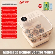 Electric Foot Bath Massager with Automatic HeatingFoldable Foot Spa TubBubble Massager with Constant