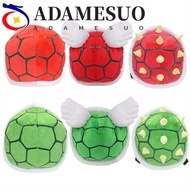 ADAMESUO Turtle School Bag, Super Koopa Green Bowser Plush Backpack, Boys Gift Plush Toys Turtle She