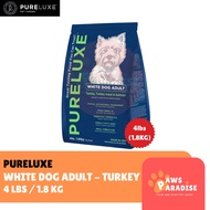 PURELUXE Dog Food White Dog Adult 1.8kg 4lbs Holistic Grain Free Dog Food