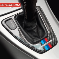 BETTERHUMZ For BMW Series 3 E90 E92 E93 M Performance Carbon Fiber Car Gear Shift Panel Trim Sticker Auto Interior Acces