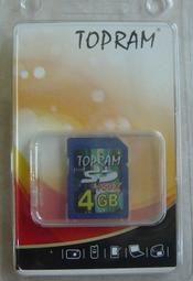 TOPRAM SD 4G 150X 高速記憶卡【公司貨，非SDHC】