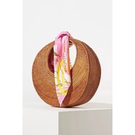 Halfmoon handle rattan bag, woven handle bag, handbag
