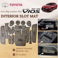 LEATHER Toyota Vios 2023 - 2026 Interior Slot Mat Car Anti Slip Mat Pad Vios 2024 Accessories 2025