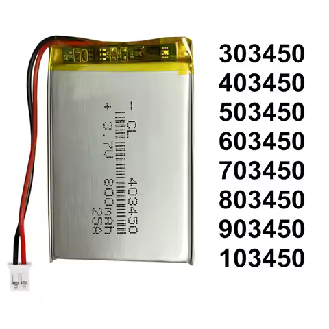 JST PH2.0 2pin 3.7V 1000mAh 503450 303450 403450 603450 703450 803450 903450 103450 Lithium Polymer 
