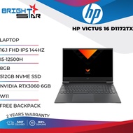 LAPTOP HP VICTUS 16 D1172TX (16.1 FHD IPS 144HZ / I5-12500H / 8GB / 512GB NVME SSD / RTX3060 6GB / W