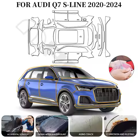 For Audi Q7 S-Line 2020-2024 Precut Full Car TPU PPF Film 8.5Mil HD Clear Anti-Scratch Car Paint Pro