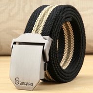 Popular [2290 People Praise] Canvas Belt Automatic Buckle Student Korean Version Belt Outdoor Leisur