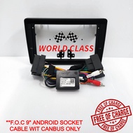 PEUGEOT 407 (2003-2012) ANDROID 9" CASING (FREE PLUG AND PLAY CABLE)