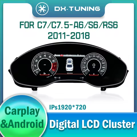 Digital Dashboard Cluster For AUDI A6 S6 RS6 C7 C7.5 2011-2018 Virtual Instrument Panel Cockpit Supp