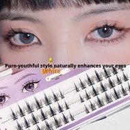 BQI Moonlight False Eyelashes Ultra Thin Stem Natural Realistic Segmented Single Cluster Lazy Lashes