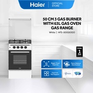 [TOP SELLER] Haier HFS-503G63GO 50cm Gas Range 3 Burners with 63L Single Burner Gas Oven for Baking