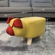 Children's Stool Solid Wood Stool Low Stool Home Shoe Changing Stool Creative Animal Stool Elephant 