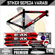 MERAH BMX BIKE STICKER STRIPING, RED FREESTYLE BIKE