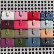 Coach Women New Short Foldable Wallet - Vintage Multi-Card Slot Large Capacity for Commute Daily Dat