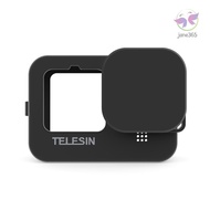 TELESIN Action Camera Protective Case Cover Soft Silicone with Lens Cap Lanyard Protection Accessories Replacement for GoPro Hero 9 10 Black Camera New6.5
