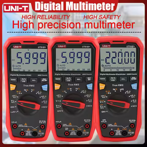 UNI-T UT61B+ UT61E+ UT61D+ Smart Professional Digital Multimeter Tester Unit True RMS Auto Range 600