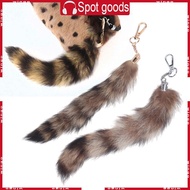 WIN Furry Foxes Tail Keychain Unisex Plush Furry Keychain Keyring for Kid Birthday
