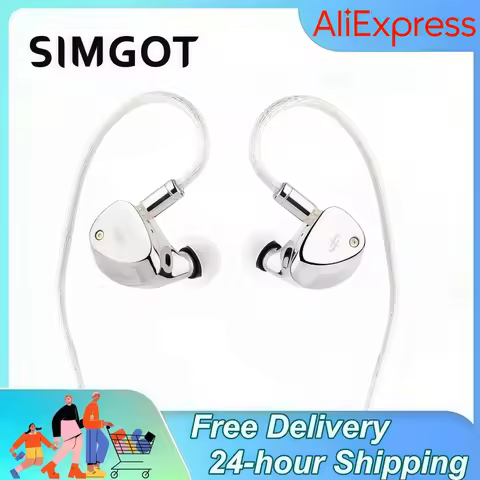 SIMGOT ET142 PZT IEM HIFI in-Ear Wird Earphone & Dual-Symmetric Magnetic Planarwith 0.78mm 2pin & 3.