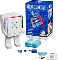 Moyu RS3M V5 Speed Magic Cube 3 x 3 x 3, Stickerless Magnetic 3 x 3 Cube Smooth Easy to Turn, for Co