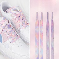 Gradient Purple Ink Tie Dye Shoelaces in for Tie Dye Sports Shoes Boots Sneakers Skates Flat Colorfu