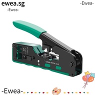 EWEA Crimping Tool, High Carbon Steel Green Electrician Pliers, Durable Pass Through Wiring Tools Ethernet Cable