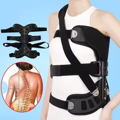 1Set Fixed Spinal Brace Aluminium Alloy Breathable Fixed Spinal Straightener Brace for Children Adul