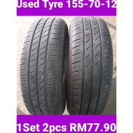 Used Tyre 155-70-12,165-60-13,175-70-13,165-55-14,175-50-15 (1Item =2pcs)