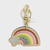 COACH 立體彩虹亮粉鉚釘鑰匙圈/吊飾