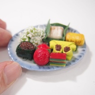 Miniature food - Clay Nyonya Kueh in oval plate