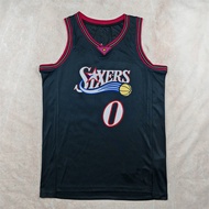 76ers Classic Black Basketball Retro Jersey Breathable Hot Press Fan Edition No.0 Maxey For 160cm~19