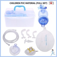 Manual Resuscitator PVC Ambu Bag Adults Manual Resuscitator First Aid Oxygen Tube Children Breathing