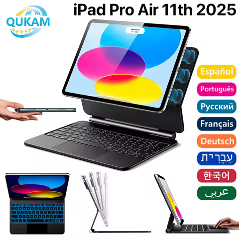 Magic Backlit Keyboard Case Stand for iPad 10th Gen 11 2025 for IPad Air 4 5 6 Pro 11/12.9 Air 11/13