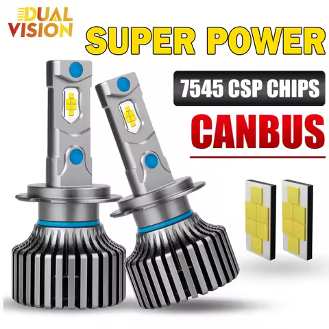 2PCS H4 H7 LED Auto Lamps Canbus No Error H8 H9 H11 H1 HB3 9005 HB4 HIR2 9012 Double Copper Tube Fog