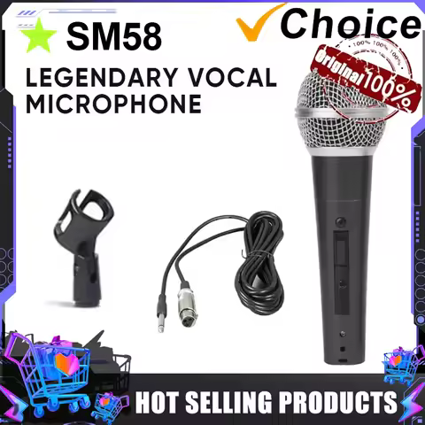 Metal SM58 Cardioid Dynamic Microphone For Stage Singing Professional Wired Microphone for Shure Kar