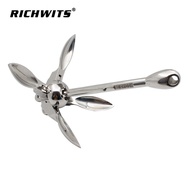 Yacht Hardware 316 Anchor Anchor Ship Stainless Steel Umbrella Folding Anchor Anchor Accessories Anc