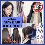 READY STOCK  Wig Long Straight & Curl Hair Clip Highlight Color Hair Wig Extension Hair