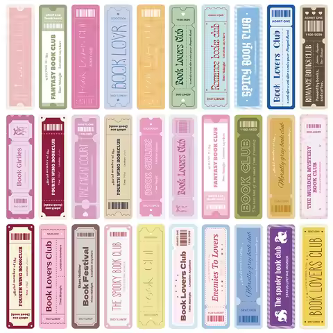 30pcs Vintage Book Lovers Bookmarks Set for Students DIY Book Accessories with Inspirational Quotes 