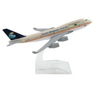 1/400 Boeing 747 Saudi Arabian Airlines Aircraft Model 16cm Alloy B747 Airplane Toy Children Kids Gi