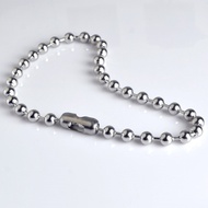 Kalung Titanium Model Biji Lada Pria Wanita Rantai Kalung Bola Stainless Steel Fashion Korea Necklac