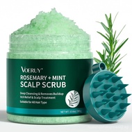 Scalp Scrub Rosemary Scalp Exfoliator Scrub Shampoo 2-in-1 Scalp with Mint Oil Hair to Clarify and R