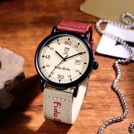 FIDO DIDO Calendar MultiFunctional Wrist Fido Dido Men's and Women's Retro Workwear Sail Woven Belt 