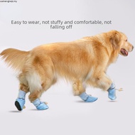 4PCS Breathable Large Dog Shoes Waterproof Big Dog Pet Shoes English Printing Outdoor Dog Shoe For M