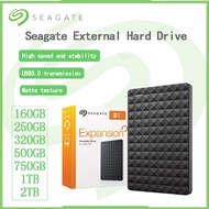 【Seagate ขยายฮาร์ดไดรฟ์ภายนอกแบบพกพา 2TB 1TB 750GB 500GB 320GB 160GB 120GB USB3.0 HDD ภายนอก 2.5" รองรับรูปแบบ ExFAT, NTFS