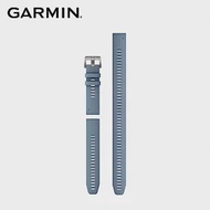 GARMIN QuickFit 22mm 矽膠錶帶 颶風藍錶帶銀錶扣