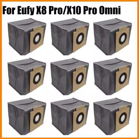 Compatible for Eufy X8 Pro / X10 Pro Omni robot vacuum cleaner Dust Bags Replacement Bag Spare Parts
