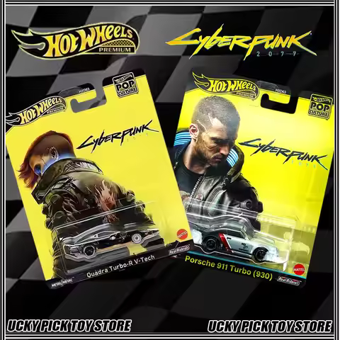 Hot Wheels HXD63 Pop Culture Cyberpunk 2077 Quadra Turbo-R V-Tech Porsche 911 Turbo Airwolf Peanuts 