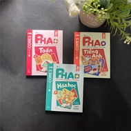 Book - Set of 3 books P.H.A.O Block D07 Math, Chemistry, English High School Graduation Exam Prepara