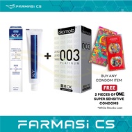 Okamoto 003 Platinum Super Super Thin Condom 10 pieces + Durex KY Jelly 50g FOC ONE Sensitive Condom